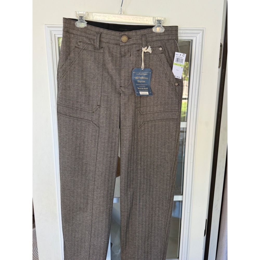 Democracy "Ab"solution Skyrise 4 brown herringbone patch-pocket utility trousers